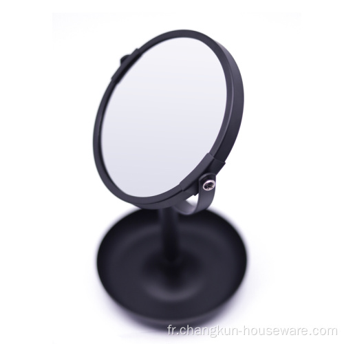 Miroir de maquillage de table cosmétique grossissant de forme ronde